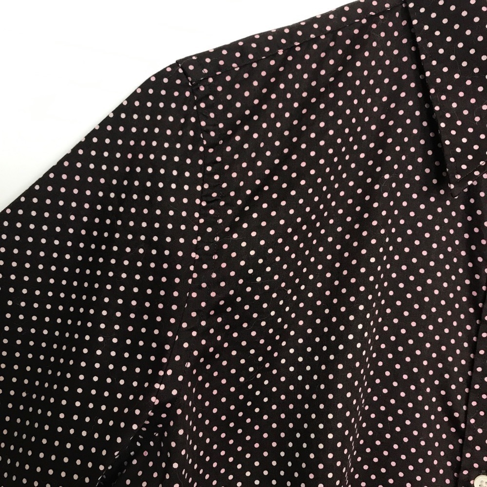 Lauren Ralph Lauren brown/pink polka dot shirt - Picture 5 of 8